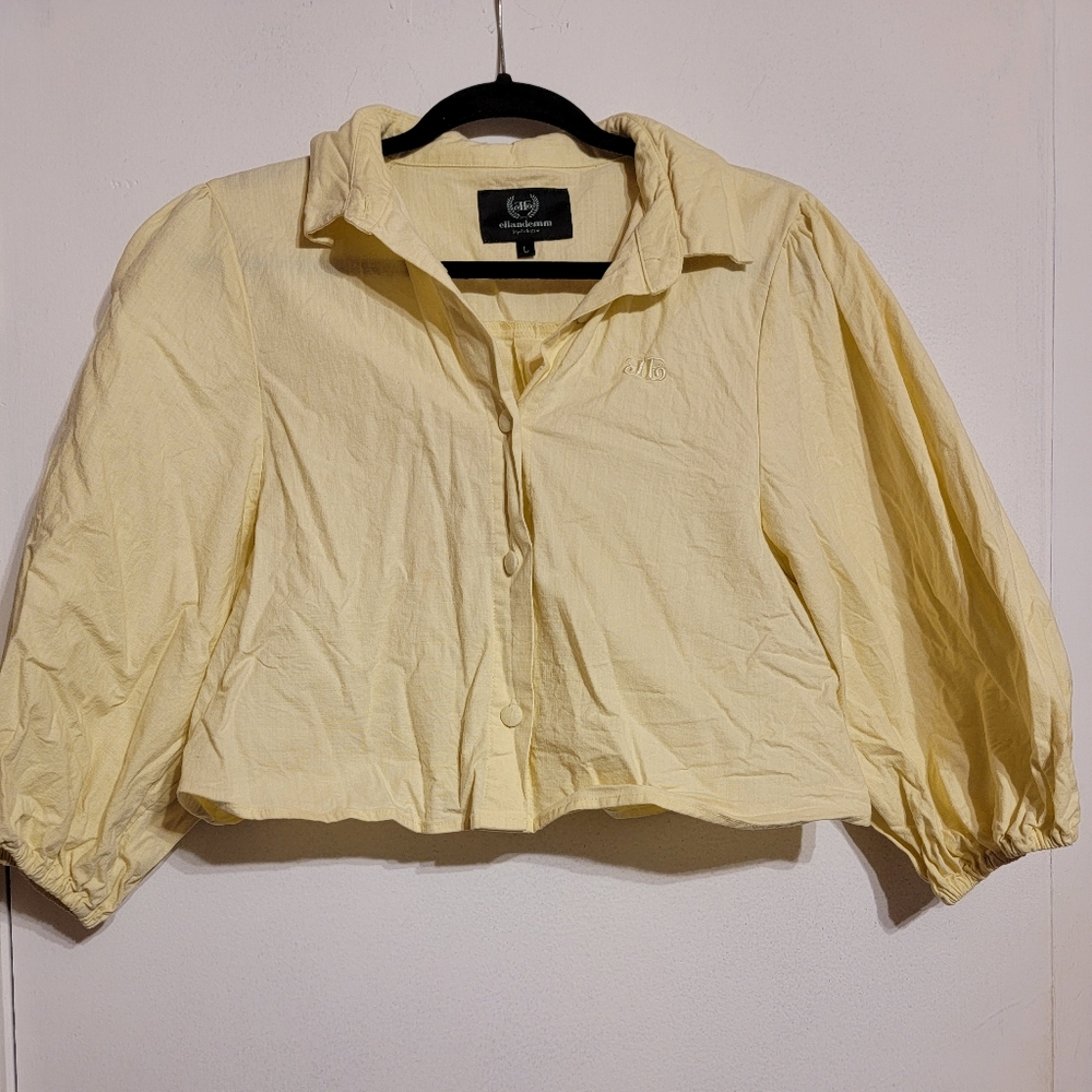 Ellandemm Yellow Crop Blouse